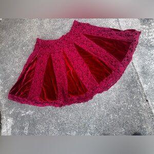 Susan Graver boho festival Lace & Velvet Circle Vintage Womens Skirt  size 3X